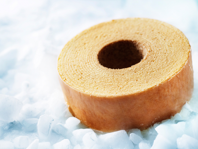 冷やして食べる夏バウム ~しっとりキャラメル味~