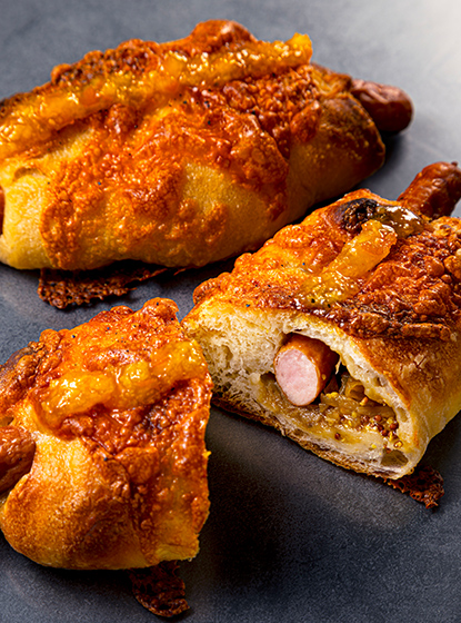 自家製マスタードの焼きドッグ〜オレンジマーマレード