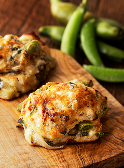 そら豆とスナップエンドウの初夏のポテトパン