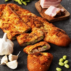 全粒粉を使った枝豆のぺったんこパン