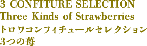 トロワコンフィチュールセレクション 3つの苺