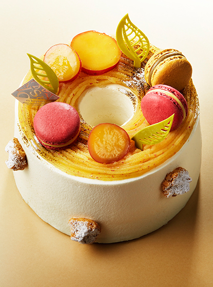 灯影 さつまいも ほうじ茶シフォン デコレーション Es Koyama エスコヤマ Patissier Es Koyama パティシエ エスコヤマ