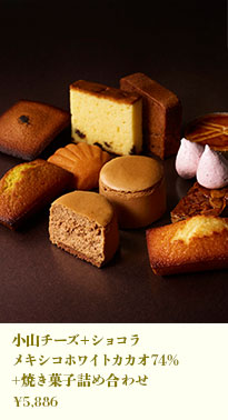 小山チーズ+ショコラ メキシコホワイトカカオ74％＋焼き菓子詰合せ