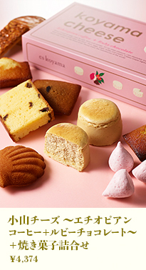 小山チーズ～エチオピアンコーヒー+ルビーチョコレート～＋焼き菓子詰合せ