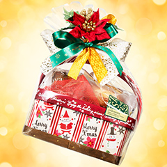 ノエルポインセチアバスケット