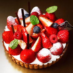 苺とクリームチーズのタルト