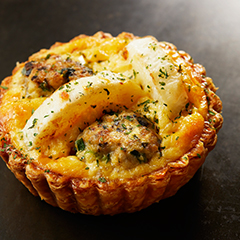 つくねと山芋のキッシュ