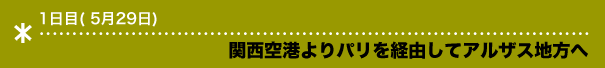 関西空港よりパリを経由してアルザス地方へ