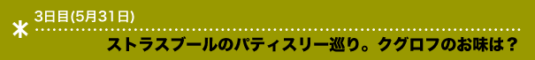 ストラスブールのパティスリー巡り。クグロフのお味は？