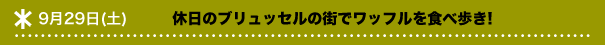 9月29日(土)