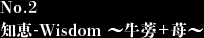 ◆No.2 知恵-Wisdom～牛蒡＋苺～