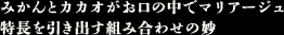 みかんとカカオがお口の中でマリアージュ 特長を引き出す組み合わせの妙